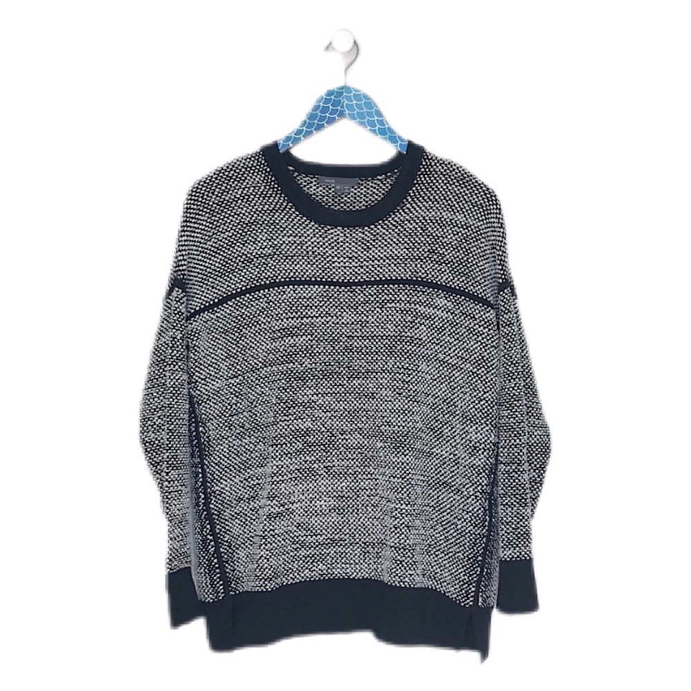Vince Knit Wool Cotton Crewneck Pullover Sweater